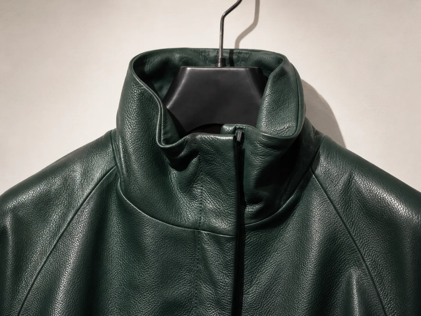 Close detail of finished leather — responsibility built into every hide
